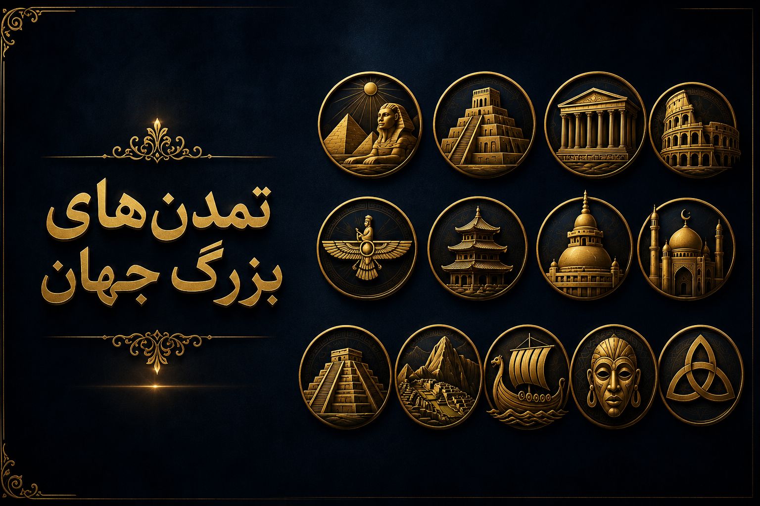 🌐مطالعه تمدن‌های تاریخی جهان● در ایران برخلاف مدل‌های انزواطلب، یک ساختار امپراتوری چندفرهنگی و متمرکز ایجاد می‌شود و سیاست تداوم نظم کیهانی روی زمین است